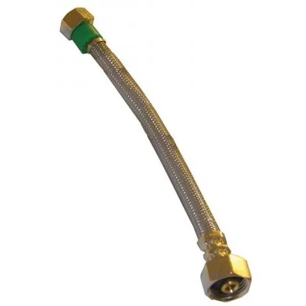 Larsen Supply Stainless Steel Braided Flex Water Supply Connector - 0.50in IPS Fittings, 72in Length Sink Connections, Model 10-0473 for Kitchen Appliances, Ice Makers, 0.50In Ips X.50in Ips X 72In Length