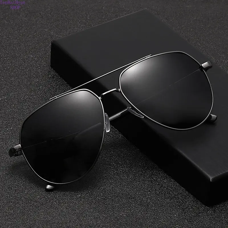Aviator Look Full Rim Eyewear with Metal Double Bridge, Polarised Lens for Unisex High-End Outdoor Fashion, Nylon, Adults, Sunglasses For Women, Womens Sunglasses, Shades