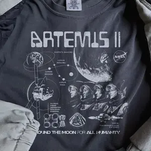 Artemis II NASA Mission T-Shirt, Vintage Feel, Space Exploration Apparel PACKR