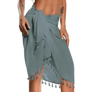 Sarong Cover Up Womens Beach Cover Up Bikini Bathing Suit Swimsuit Scarf Swimwear Coverup Sarong Pareo Wraps for Women