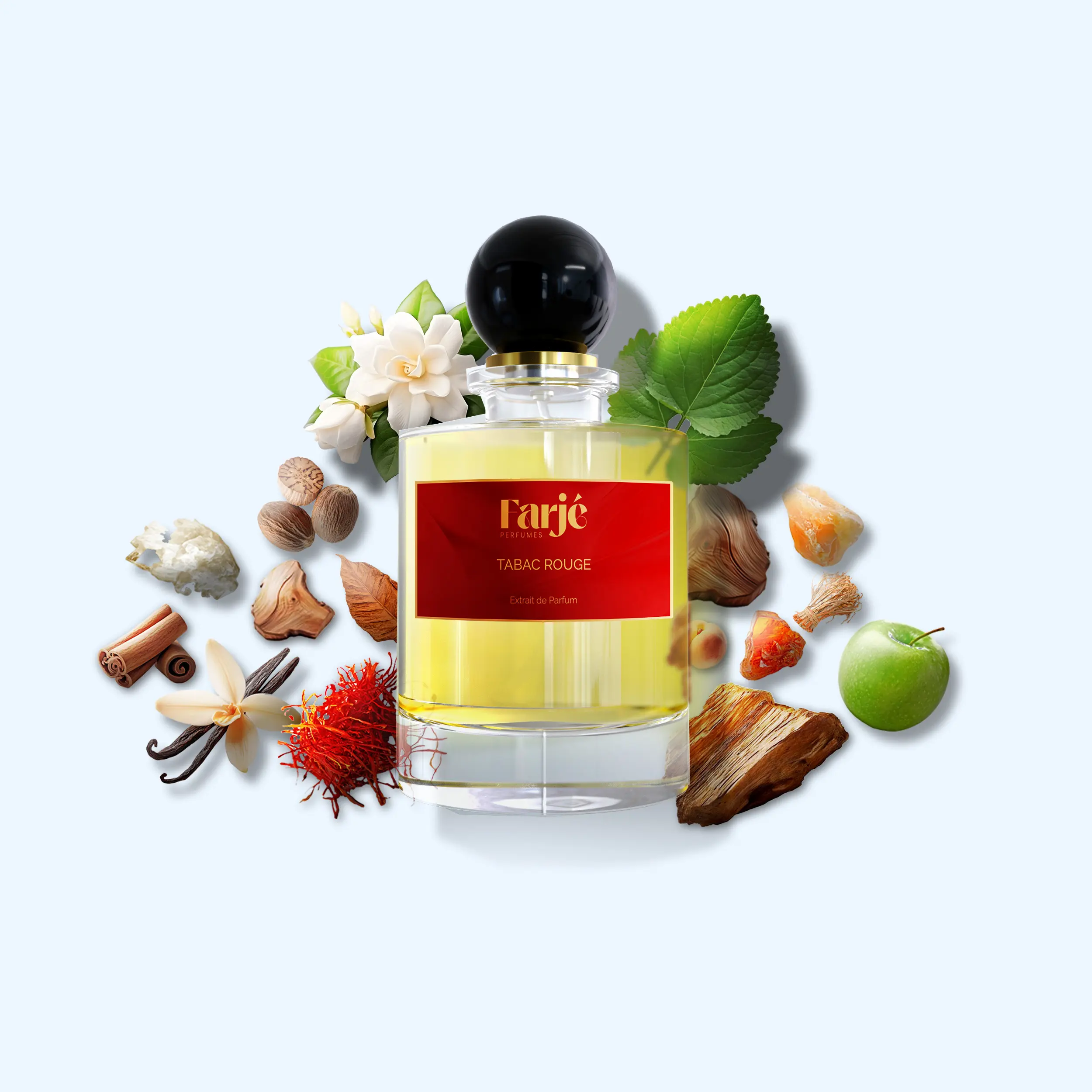 Tabac Rouge by Farjé Perfumes - Inspired by Red Tabacco - Unisex Extrait de Parfum 30ml - Tabac, Warm Spicy, Woody, Sweet, Oud - Artfully crafted with the finest niche-quality ingredients