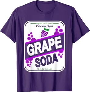 Retro Style GRAPE SODA Costume Halloween Matching T-Shirt - 67B0C3W7VXCM