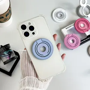 Bestselling Viral 3-Fold Dual-Side MagSafe Magnetic Phone Stand - TikTok Trending Alloy Desktop Holder with 360 °   Rotation, Multifunctional for Watching Shows Office Live Stream Vlogging, Compatible with iPhone MagSafe Devices