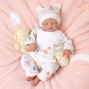 Babeside Sleeping Reborn Baby Peach 17" Newborn Girl Best Gift for Kids