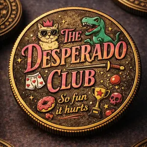 Desperado Club Challenge Coin, Dungeon Crawler Carl Collectible, LitRPG Fantasy Metal Coin, Gamer Gift for Book Lovers and Nerd Fans