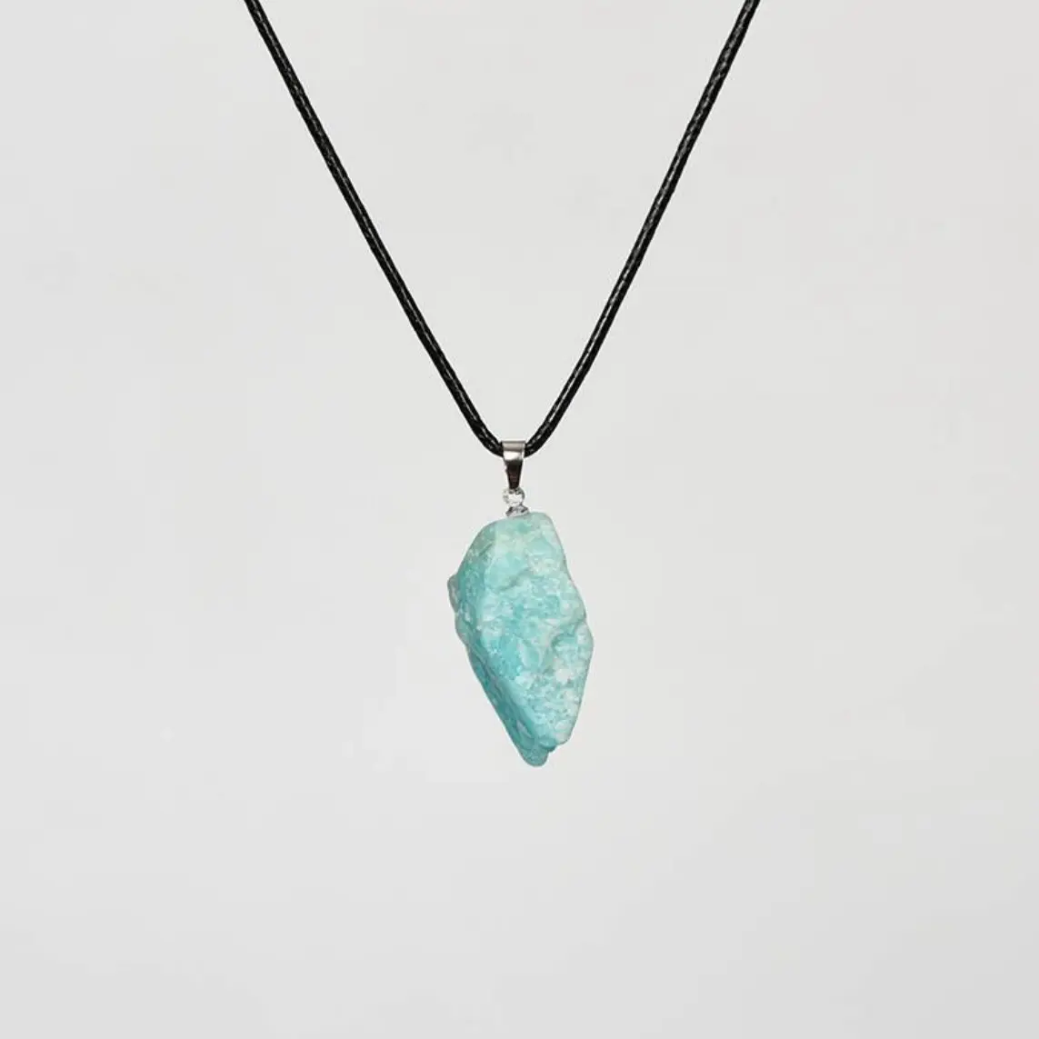 Natural Fluorite Crystal Pendant Necklace