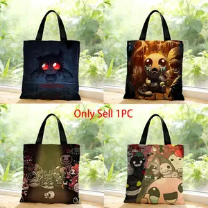 game dungeon weird roguelike The Binding of Isaac Storage Bags Canvas Bags Series Print Bag Lightweight Shoulder High Appearance Large Capacity Minimalist  Soft Fabric Bag Shopping Bags