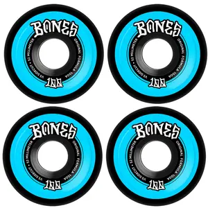 Bones Skateboard Wheels 52mm Original V5 Sidecut 100A Black