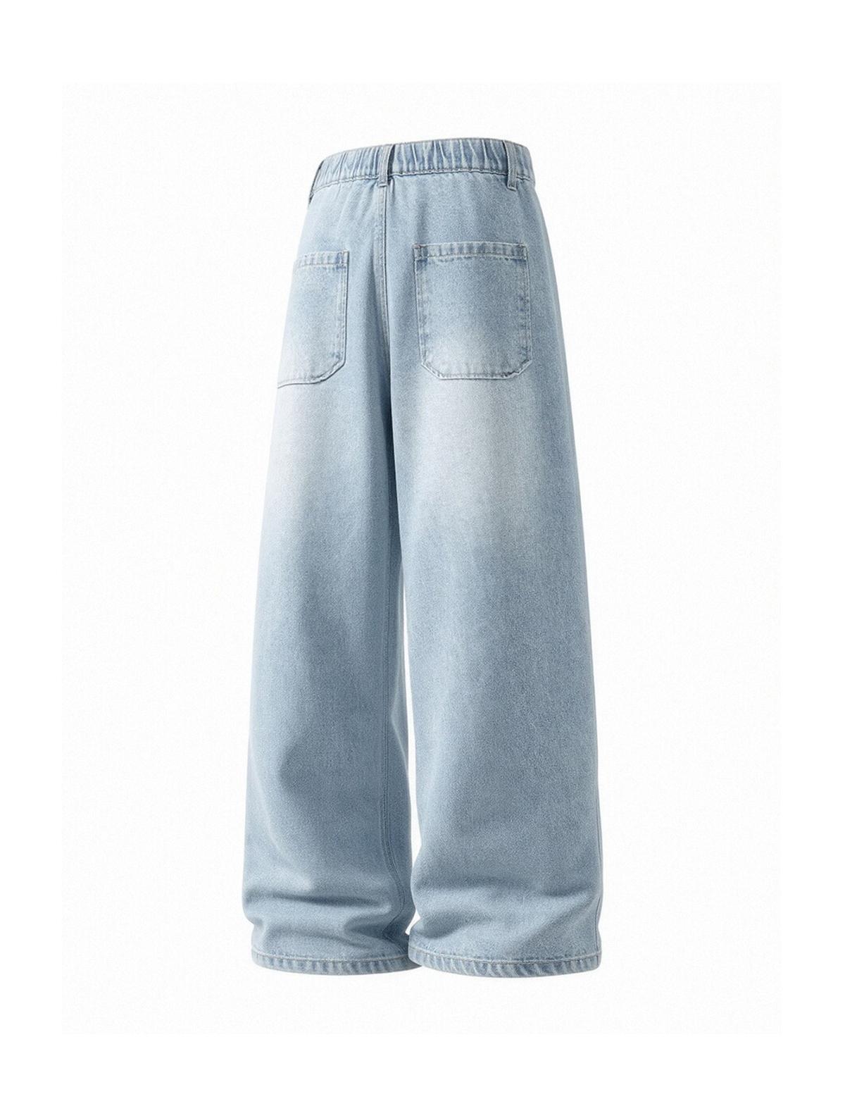 2-Pack Men's Vintage Washed Wide-Leg Jeans, Soft Cotton Denim Fabric, Relaxed Cut, Loose Fit, Trendy Retro Street Style, Classic Denim Wear, Men's Casual Straight Leg Jeans, Jeans for Back to School ,Stylish Summer Jeans 2-Pack Men's Vintage Washed Wide-Leg Jeans, Soft Cotton Denim Fabric, Relaxed Cut, Loose Fit, Trendy Retro Street Style, Classic Denim Wear, Men's Casual Straight Leg Jeans, Jeans for Back to School ,Stylish Summer Jeans