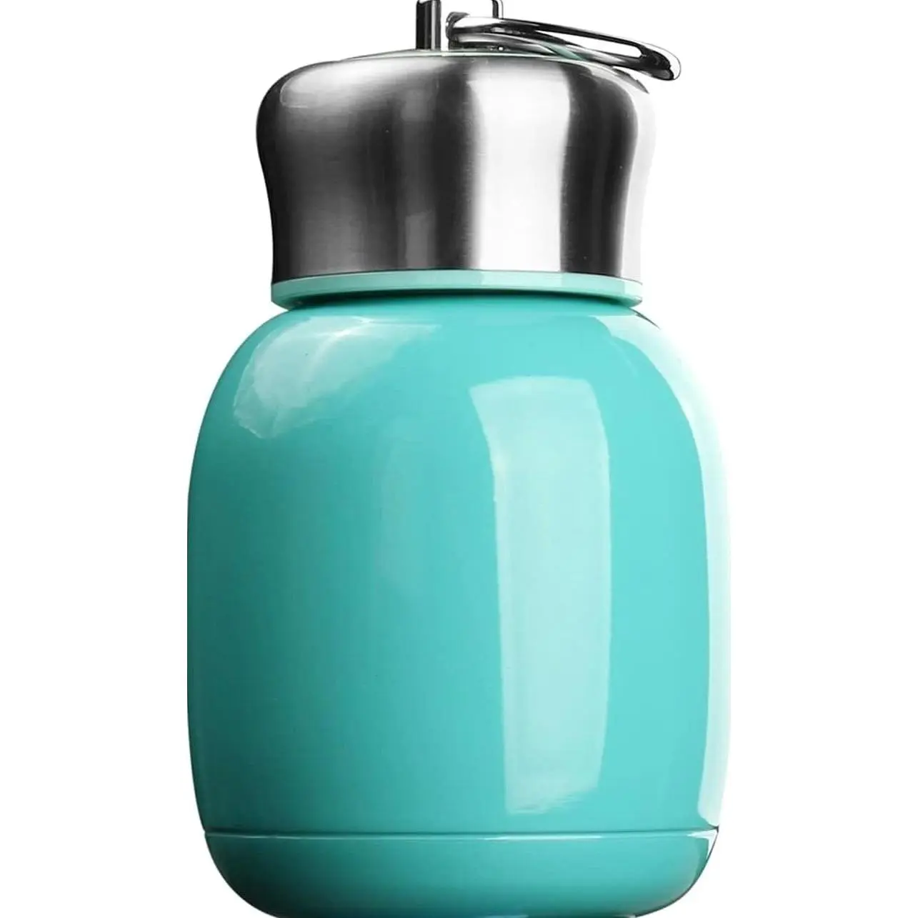 Mini Stainless Steel Water Bottle Vacuum Insulated Mug, Teal | Small Portable Thermal Flask, Leakproof, Keep Cold and Hot, for Juice, Milk, Coffee, Tea, Travel School Office Bottles