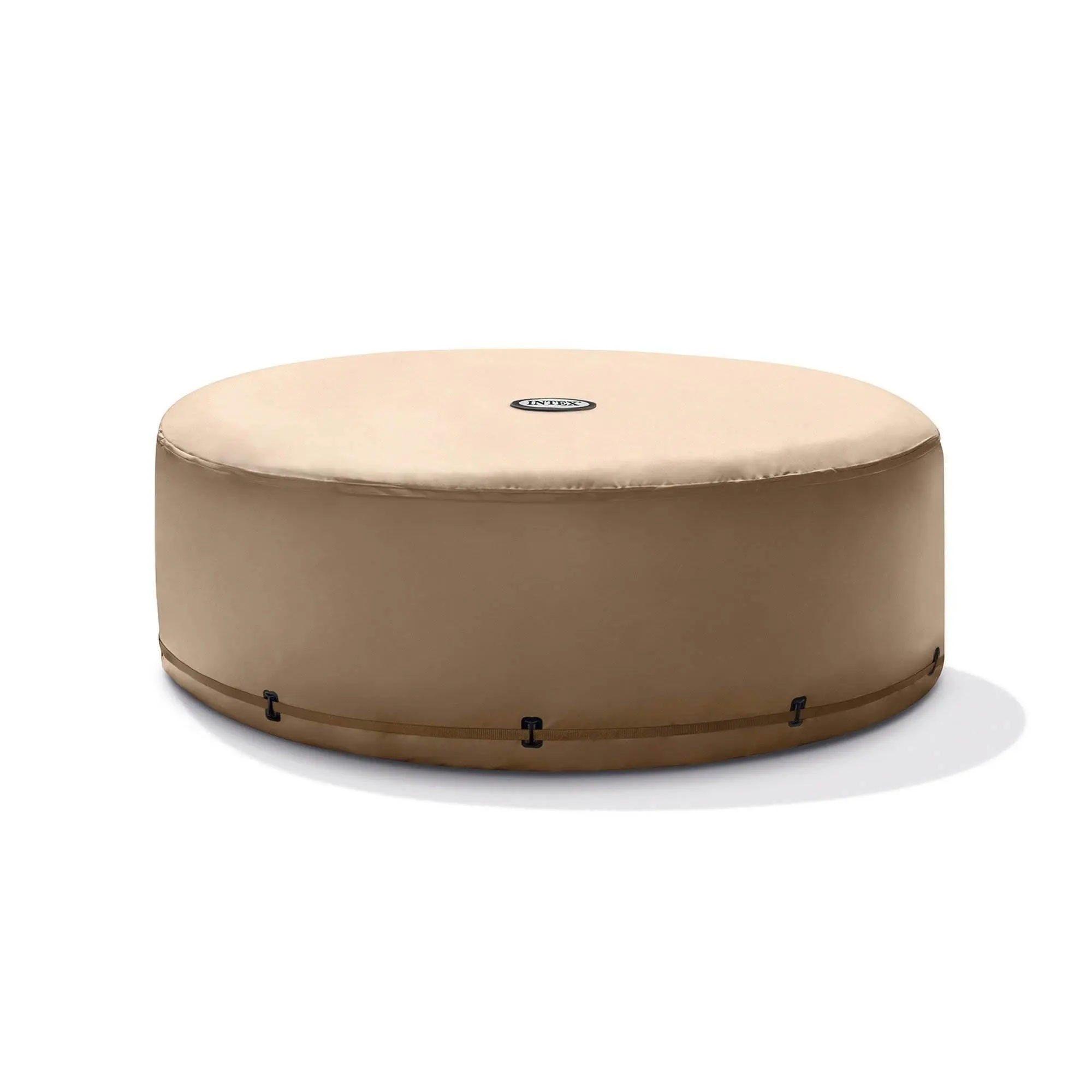 Intex 28523E Round PureSpa Energy Efficient Spa Hot Tub Replacement Cover, Tan Intex 28523E Round PureSpa Energy Efficient Spa Hot Tub Replacement Cover, Tan