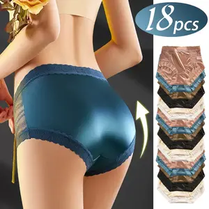 Women’s autumn/winter lace panties with a seamless, invisible design; slim fit that hugs the body without feeling tight; highly elastic and breathable; comfortable and skin-friendly; minimalist style; ideal for back-to-school season;  Day Womenswear