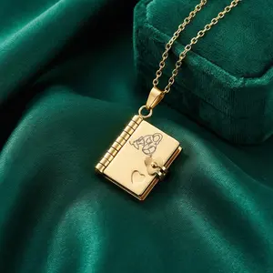 Book Necklace for Granddaughter, Meaningful Jewelry of Love – Perfect Christmas Gift, Heartfelt Christmas Gift