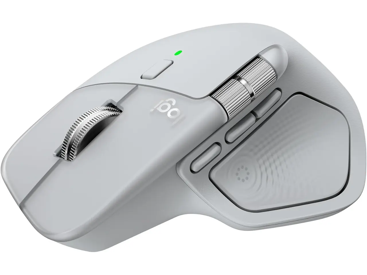 Logitech MX Master 4 - Wireless Bluetooth Mouse with Ultra-fast Scrolling, Ergo, haptic feedback, Customize vibration intensity - Pale Gray