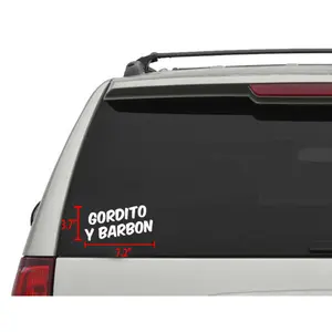 Gordito Y Barbon Sticker/Decal 7.25"x 3.75" (2 pcs)