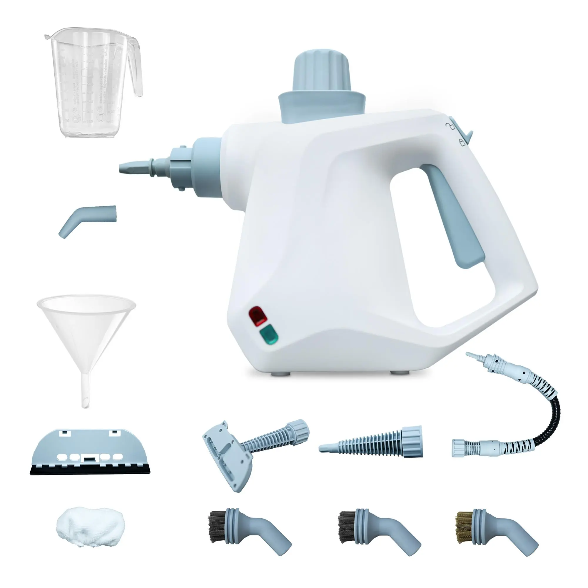 Handheld Steam Cleaner with 12 Accessories Pressurized Multi-Surface Steamer for Home Kitchen Bathroom Car Shower & Windows Complete Home Cleaning