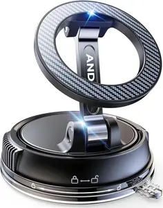 ANDERY Car Phone Holder for Magsafe [78+LBS Strongest Suction & 2400Gf Magnetic] 360° Adjustable Car Phone Mount, Phone Holders for Your Car for Iphone 17-12 Pro Max plus Air, Carbon Fiber