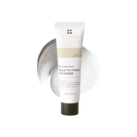 [Official Shop] BRMUD Relief Pack to Foam Facial Wash 30ML Travel Size - Gentle Moisturizer with Hyaluronic Acid, Hydrating, Detoxifying, Pore Care, Deep Cleansing, Nourishing for Oily & All Skin Types, Relaxation Mask, Bottle, Eucalyptus