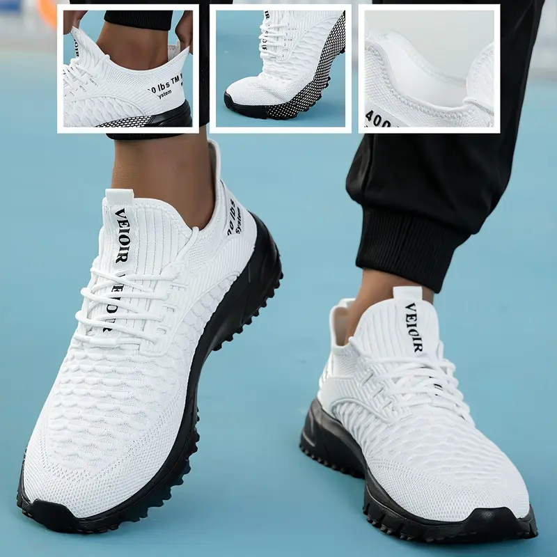 Men's Athletic Running Shoes - Breathable, Anti-Skid EVA Mens Shoes for Spring Summer, Sporty Chic Multi-Size Casual Sneakers Suitable for Jogging/Park Activities, US 10 Available