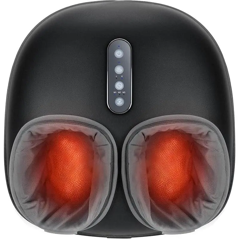 Foot Massager Machine with Heat, Feet Massage Delivers Relief for Tired Muscles & Plantar, Deep Kneading Therapy, Multi-Level Settings for Home, Office Use, Size up to 13"