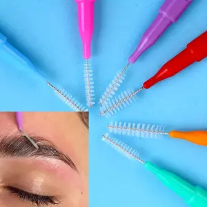 20pcs/set Eyebrow Bendable Micro Brushes Microbrush Applicators Eyebrow And Eyelash Extension Eyelash Glue Cleaning Brush, Includes Eyelash & Interdental Cleaning Brushes, Orthodontic Gap Tools, and Precision Brow Brushes, Home Beauty Tool