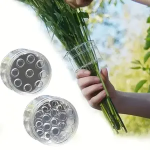 DIY Spiral Bouquet Tool Set, Plastic Stem Support, Wedding and Home Decor, Easy-To-Use Floral Flower Arrangement Kit, Transparent Vase Included, Decorative