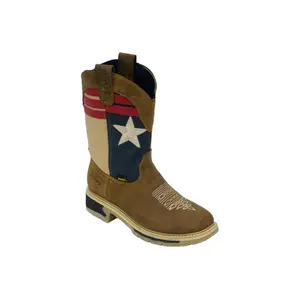 ACERO WORK BOOTS Crazy Cappuccino Whit Flag Top Bicolor Sole