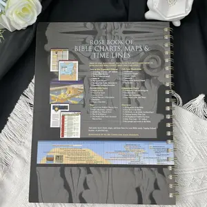 Rose Bible Chart, Map & Timeline Notebook, spiral-bound; Christian Bible history timeline and scripture reference guide; church Bible learning devotional religious gift