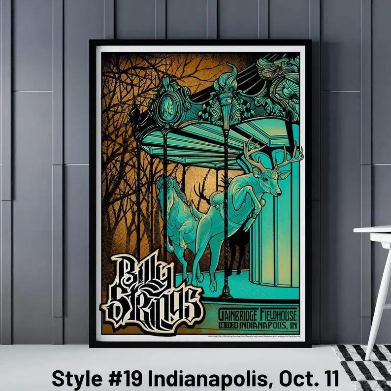 Billy Strings All Gig Posters - Billy Strings The Kia Forum Poster - Billy Strings Inglewood Poster, Billy Strings Kia Forum Poster