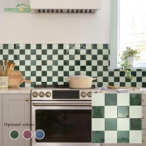 3d mosaic style self-adhesive wall tile, waterproof & oil-proof wall sticker, suitable for kitchen bathroom toilet wall renovation