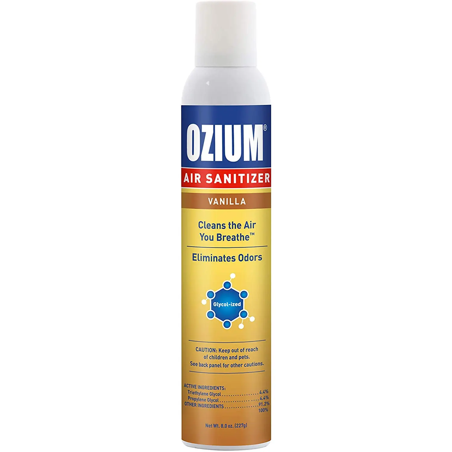 Ozium Air Sanitizer, 8 oz. Spray, Cleans the Air You Breath and Eliminates Odors, Vanilla Scent