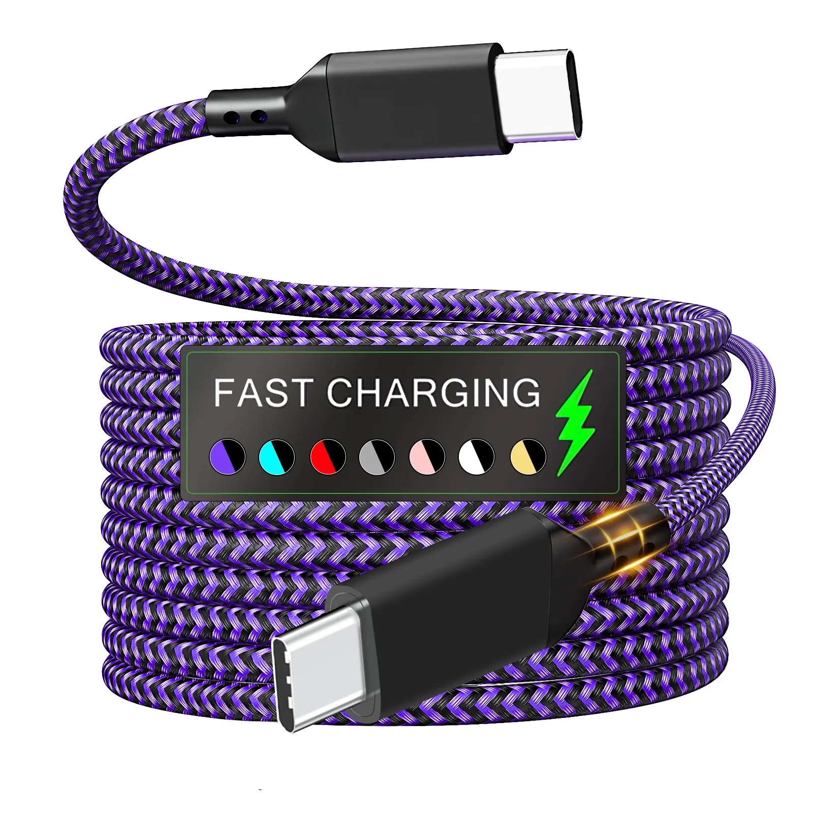 100w USB C to USB C Cable, Fast Charging Cord, Fast Charging for Cellphone, Macbook, iPad, Dell Xps, iPhone 17/16/15, Samsung Galaxy, Lg, Moto G, Google Pixel, Xiaomi, Type C Cable