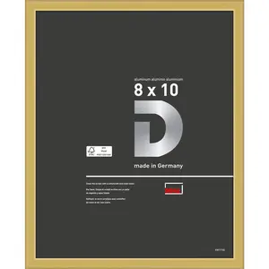 DEHA Design 8.5x11 Document, Certificate, Picture Frame Boston Polished Gold Aluminum Metal Frame With Shatter Resistant Acrylic Glass Horizontal And Vertical Format For Wall