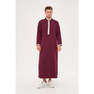 Daddy & Me - Moroccan Long Sleeve Thobe - Burgundy