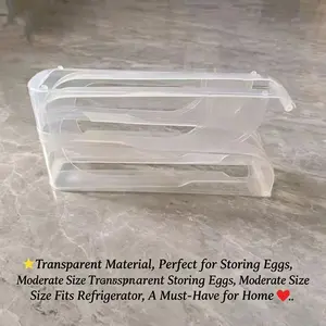 Slide Egg Box, Durable Large Capacity Egg Storage Organizer, Automatic Rolling Egg Tray, Refrigerator Side Door Holder