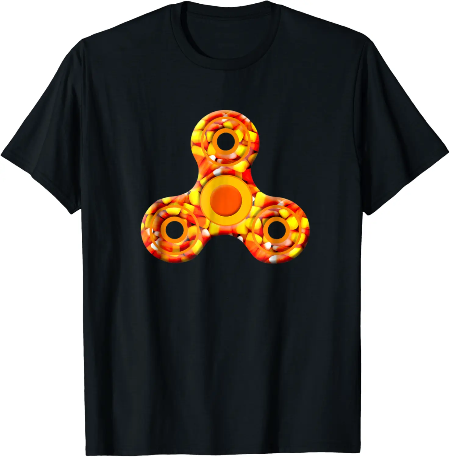 Candy Corn Fidget Spinner Funny T Shirt - 77B07KP8RJC5