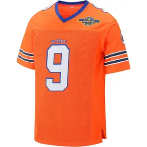 Waterboy #9 Bobby Boucher Adam Sandler 50th Anniversary Movie Football Jersey S-XXXL
