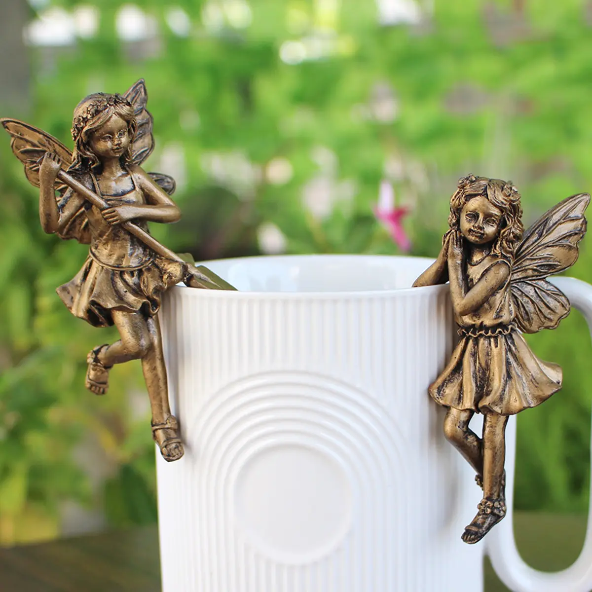 Elegant Fairy Resin Statue Pendants, Exterior Decorative Statues, Garden Sculptures Statues, Garden Lovers Sisters, Four Seasons Bonsai, Window Sills, Fences, Christmas Valentine's Day Decorations