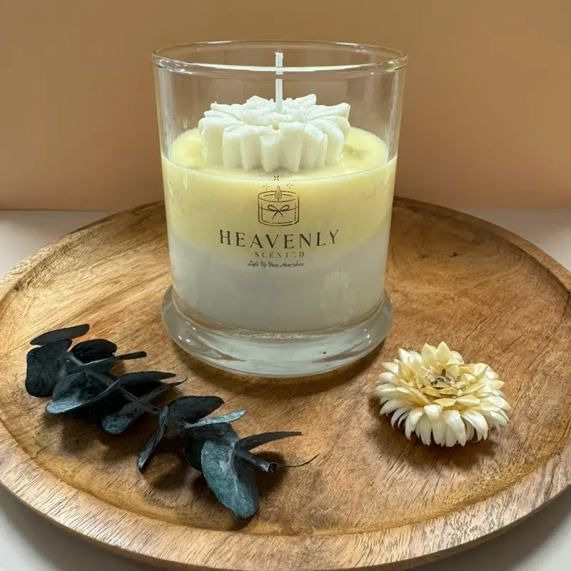 Heavenly Scented Citrus Flower Candle in Glass Jar