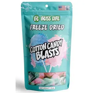 Bliss Life Cotton Candy Freeze Dried Sugar Candy from TikTok, ASMR Crunchy Candy, Spicy Sweet and Sour Kids Snacks, Unique Novelty Snack for Kids 1.5oz