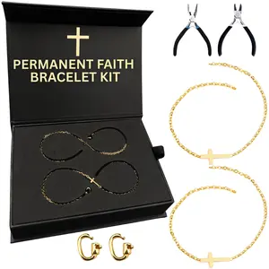 Forever Faith Permanent Bracelets with Special Clasp - 9.25 Inch Adjustable Length, Perfect for Couples, Friends, Birthdays & Anniversaries, Includes Clasps & Wire Cutter