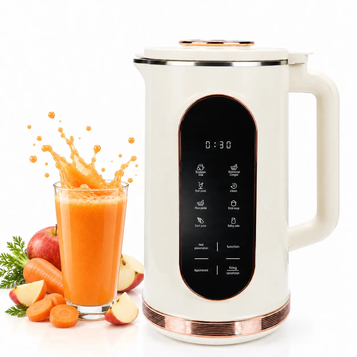 Automatic Nut Milk & Coffee Maker, 48oz 1.5L Plant-Based Beverage Machine with 12-Hour Delayed Start for Oat Milk Beverage Warming