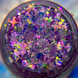 Spaced Out Glitter Gel - Slayfire Cosmetics Iridescent Purple Cosmetic Glitter