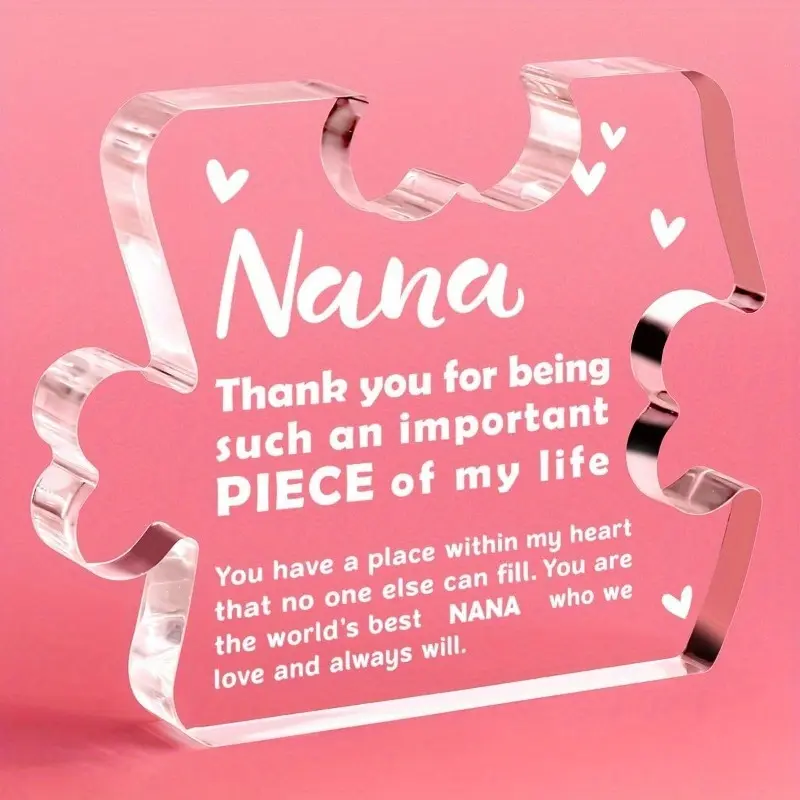 1pc Gifts for Nana, Birthday & Mother's Day Presents, Grandmother/grandma Appreciation Gift, Unique Keepsake Idea for Special Occasions, Personalized Acrylic Plaque Sign