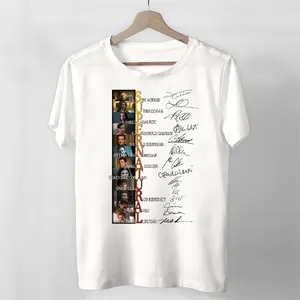 Supernatural Full Cast Signed Movie Film Tv Series Sweater Sweatshirt Gift For Men Women Basic Novelty Tees Graphics Female Cotton Printed Gift T Shirt Comfy Shirt Love  PINK