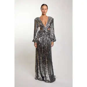 MOONLIGHT SEQUIN LONG SLEEVE DRESS