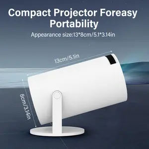 Portable Projector Outdoor Mini 4K Decoding with 5G WiFi 6 & BT 5.0  160 ANSI Lumens for Android Audio Bluetooth Gaming Home Theater