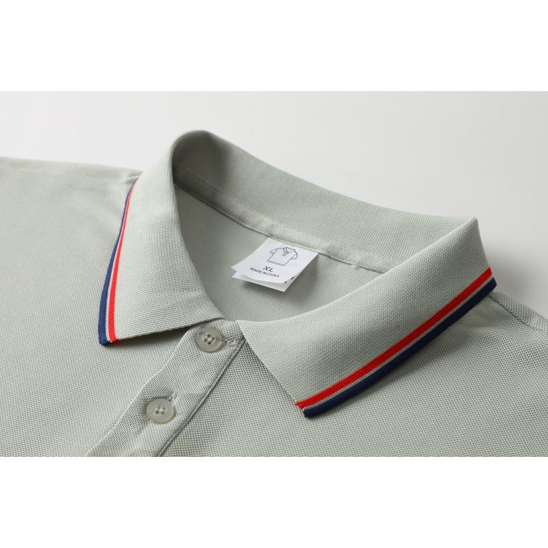 Men’s quick-dry moisture-wicking fabric, polo-collar shirt, stylish ribbed cuffs, breathable and cool—ideal for all seasons and a perfect choice for holiday gifts.