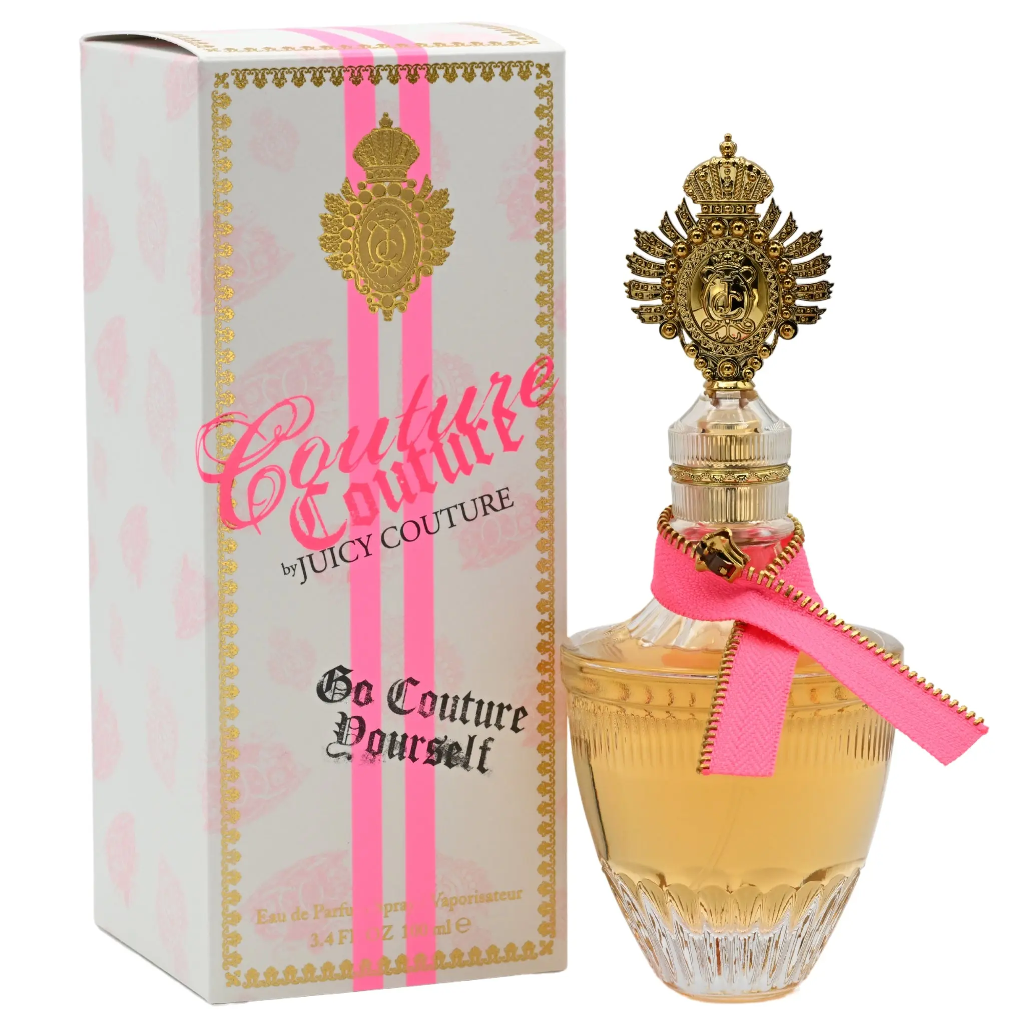 Juicy Couture COUTURE Alcohol-Based Chic Amber EDP for Women, 3.4 fl oz, Oriental Floral Citrus Scents with Honeysuckle & Mandarin Orange Notes, Crown Cap, New in Box, Edp Scents, Floral Citrus Scent