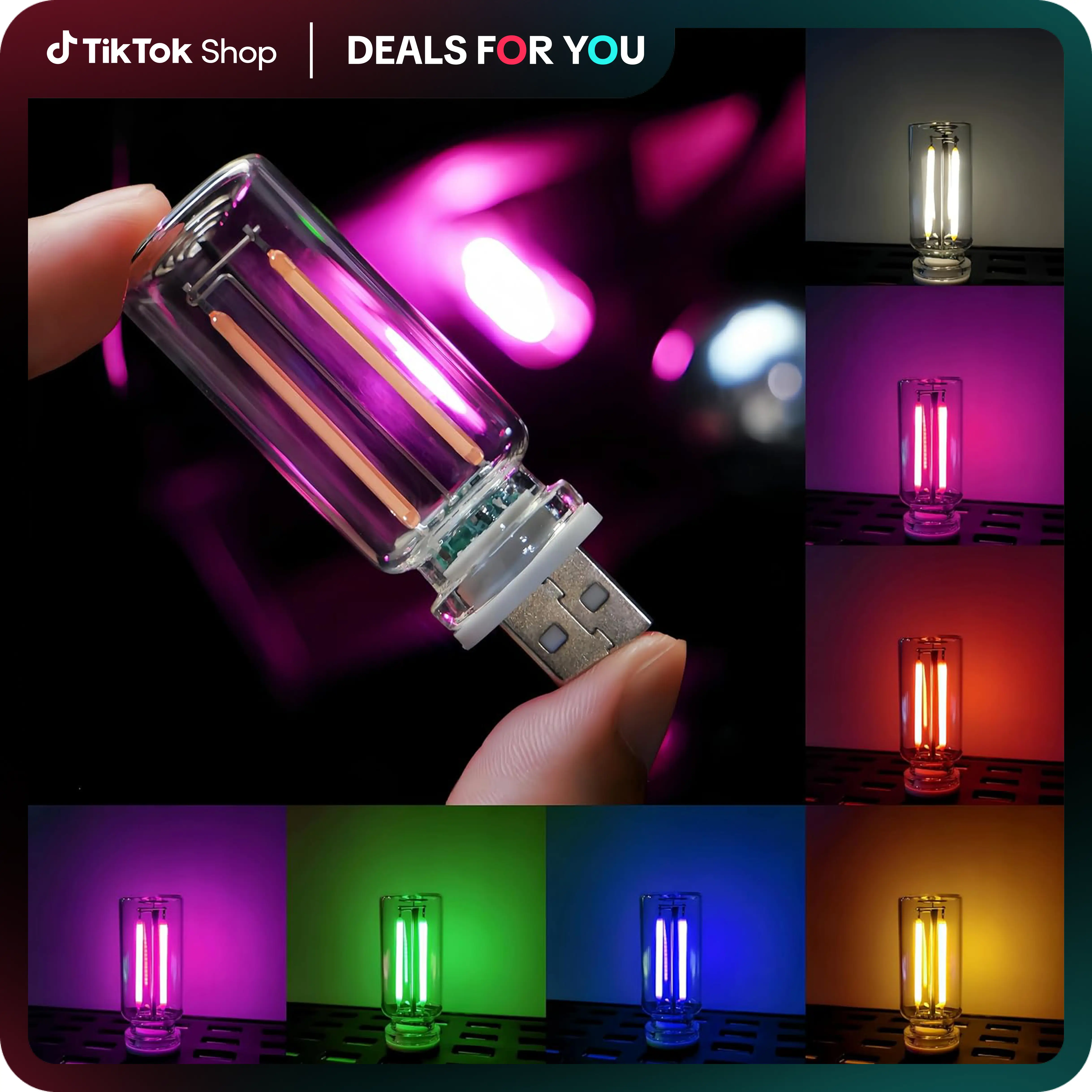 Smart Touch-Control USB Night Light – Vintage Edison-Style LED Lamp for Car & Bedroom, Multi-Level Dimmable Mood Lighting with Anti-Glare & Energy-Sav